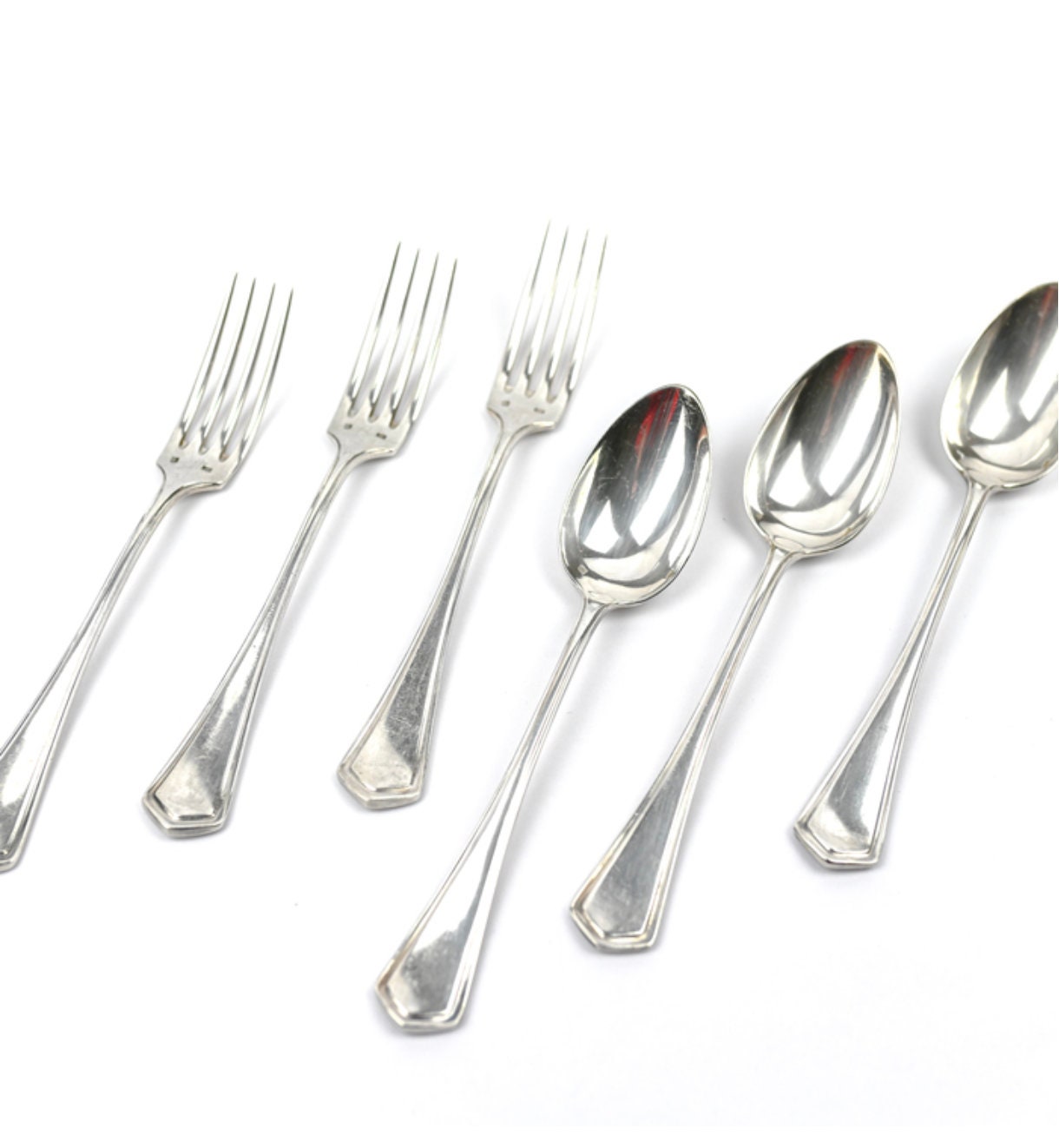 Vintage Silver-Plated Cutlery, Set of 38