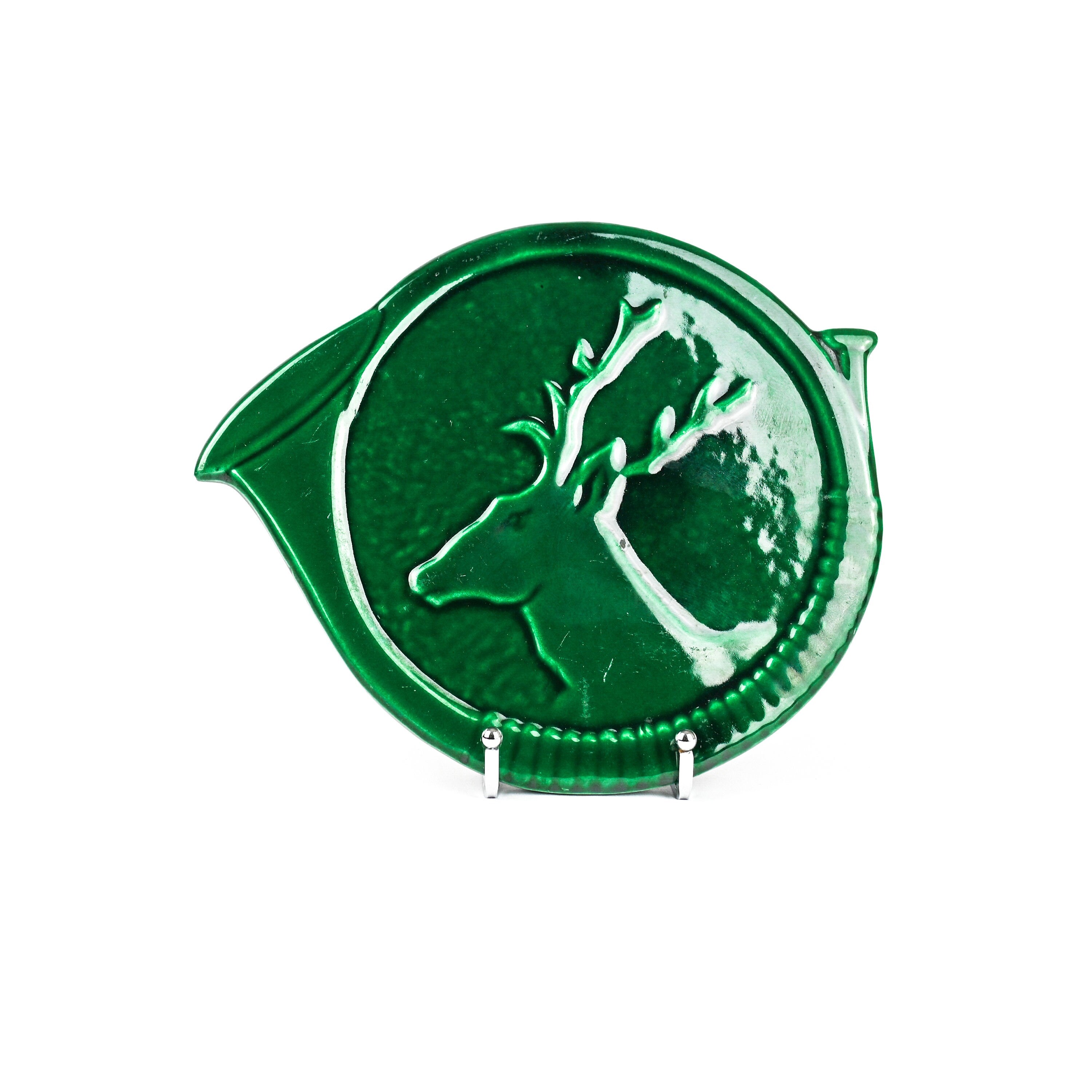 Majolica Deer Trivet Vallauris