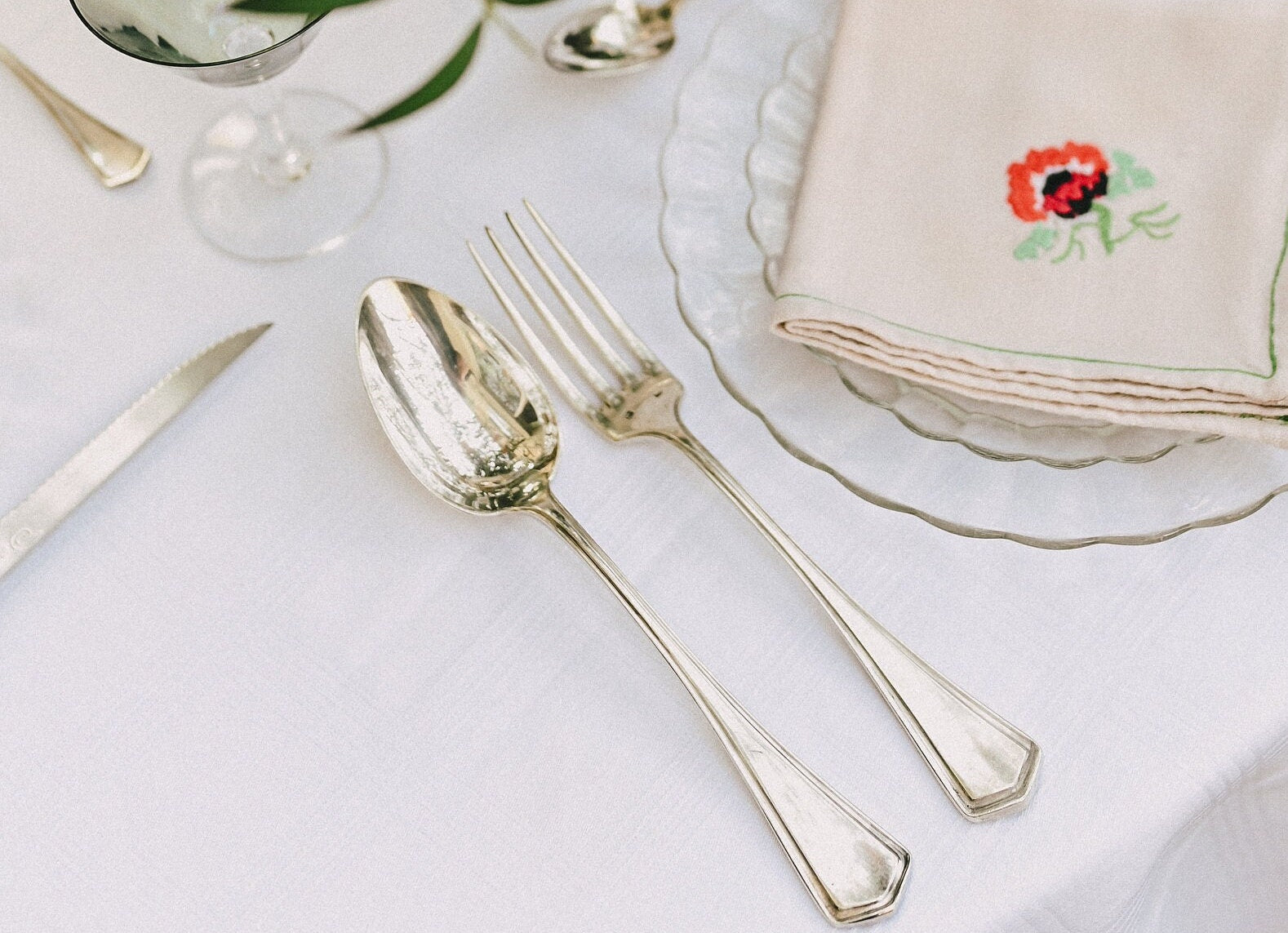 Vintage Silver-Plated Cutlery, Set of 38