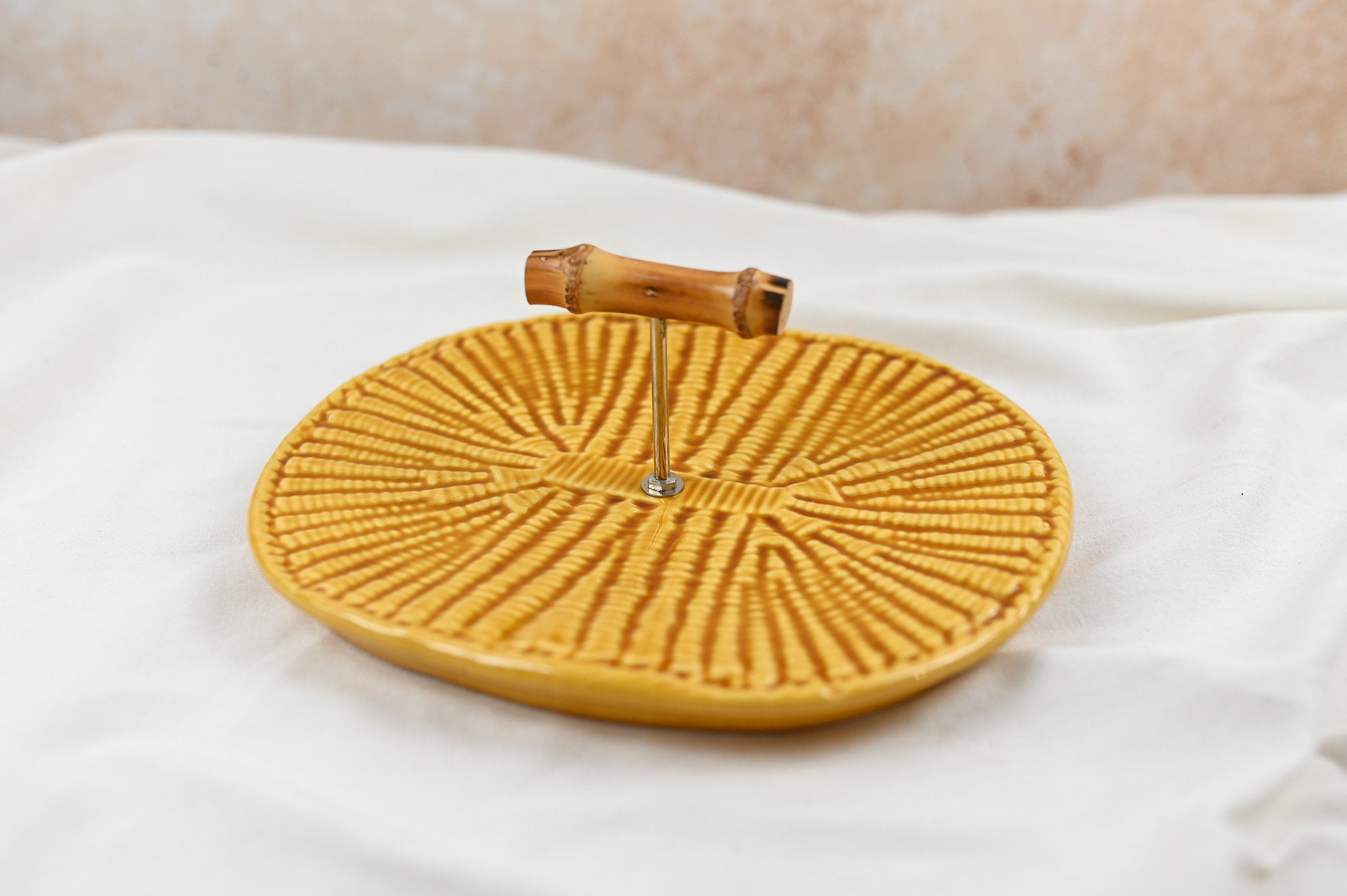 Vintage French Majolica Cheese Board