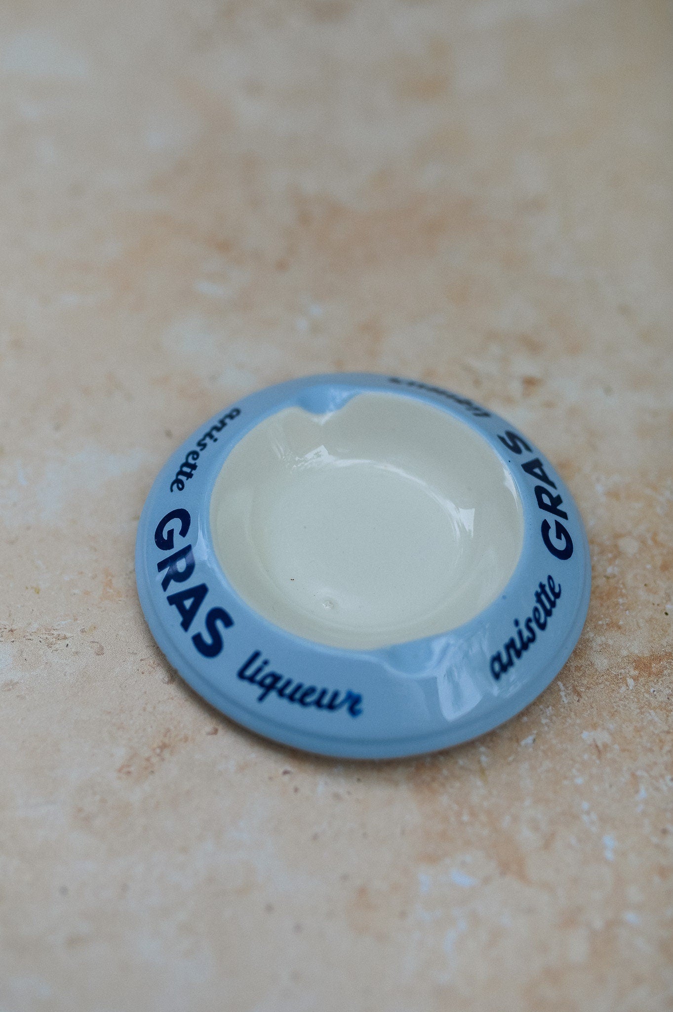 French Vintage Gras Anisette Liqueur Ashtray