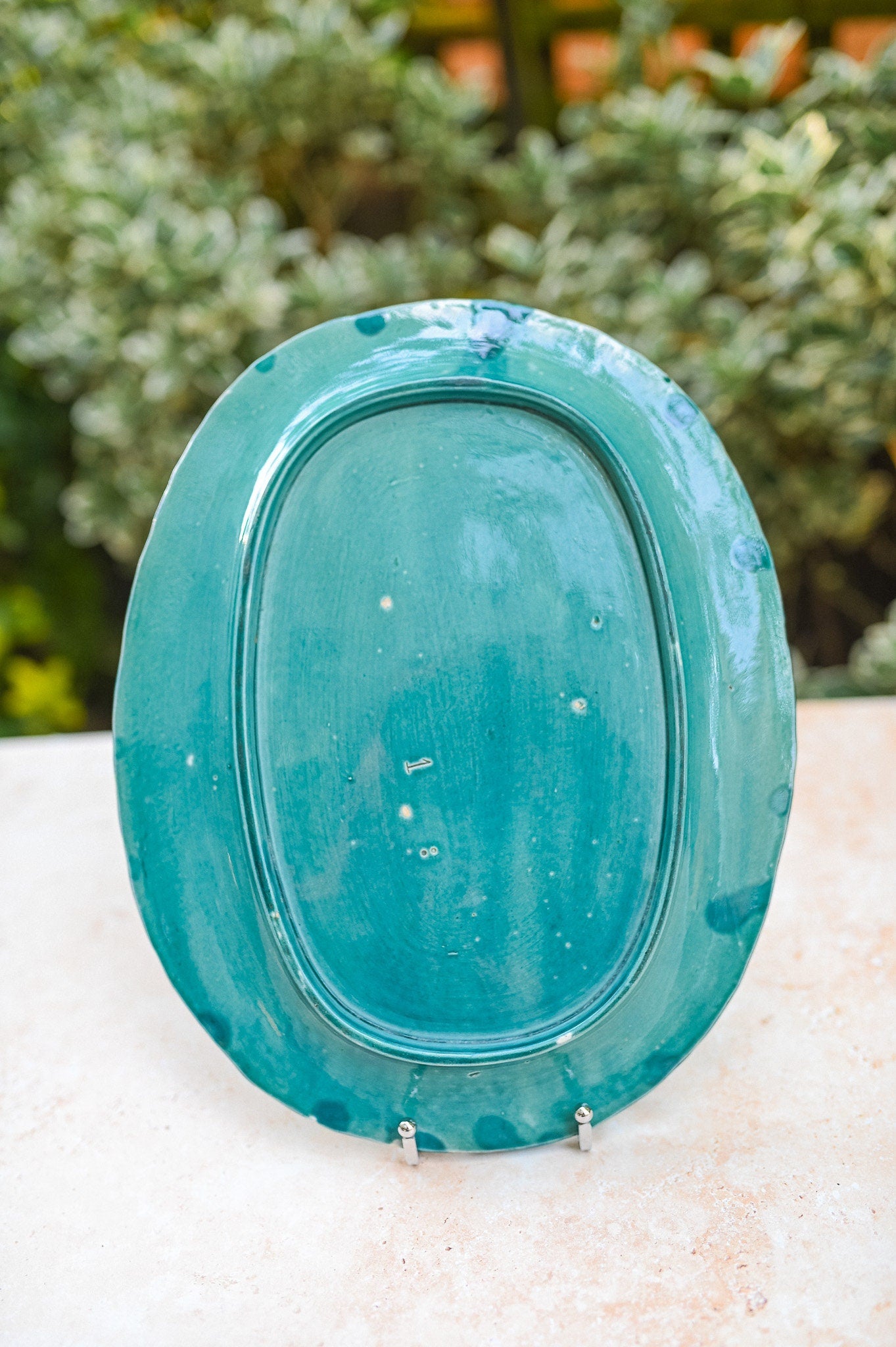 Asparagus & Artichokes Majolica Dish