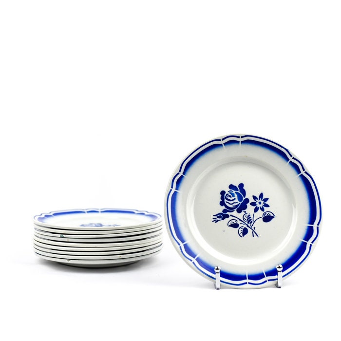 Digoin Floral Dessert Plates, Set of 10