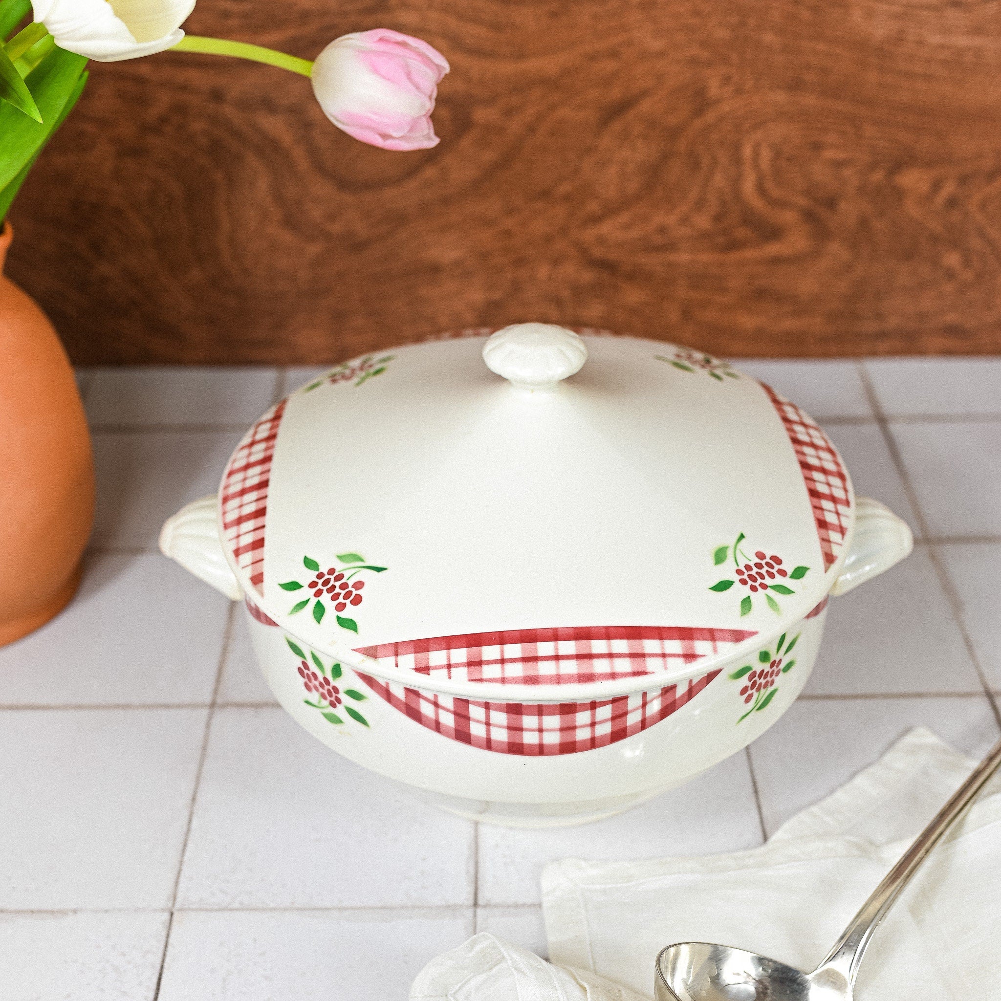 Soup Dish Floral Digoin