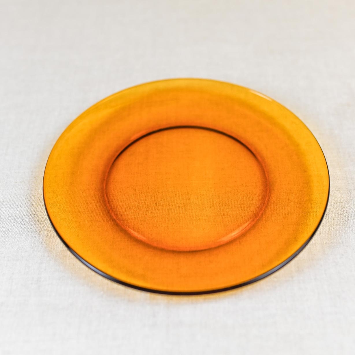 Seventies Amber Plates, Set of 6