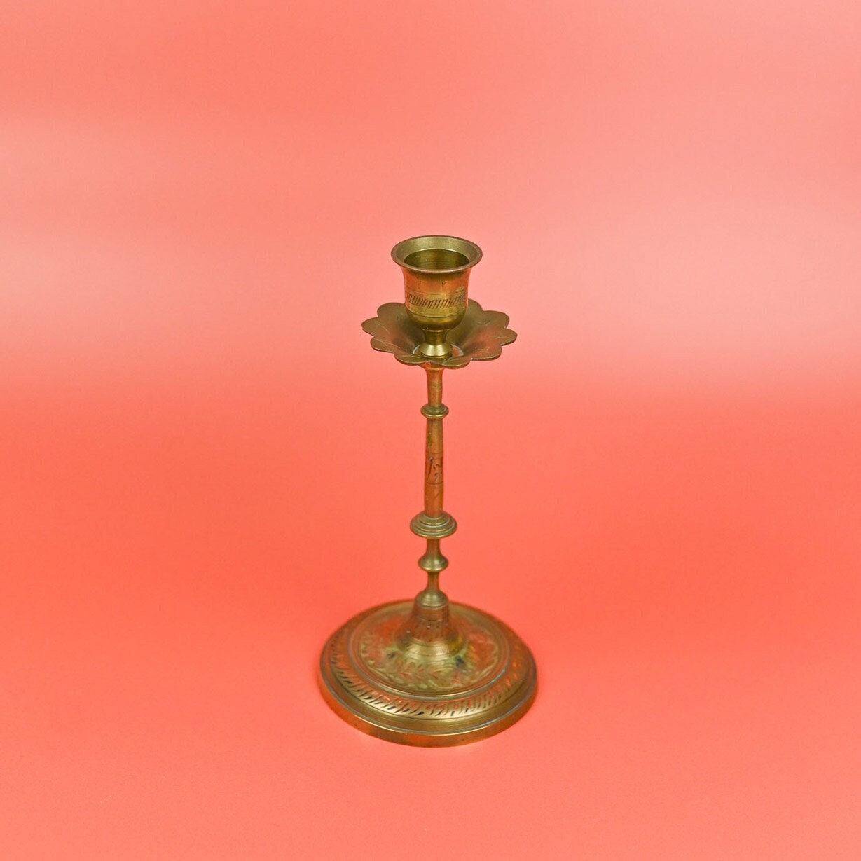 Boho Brass Candle Holder