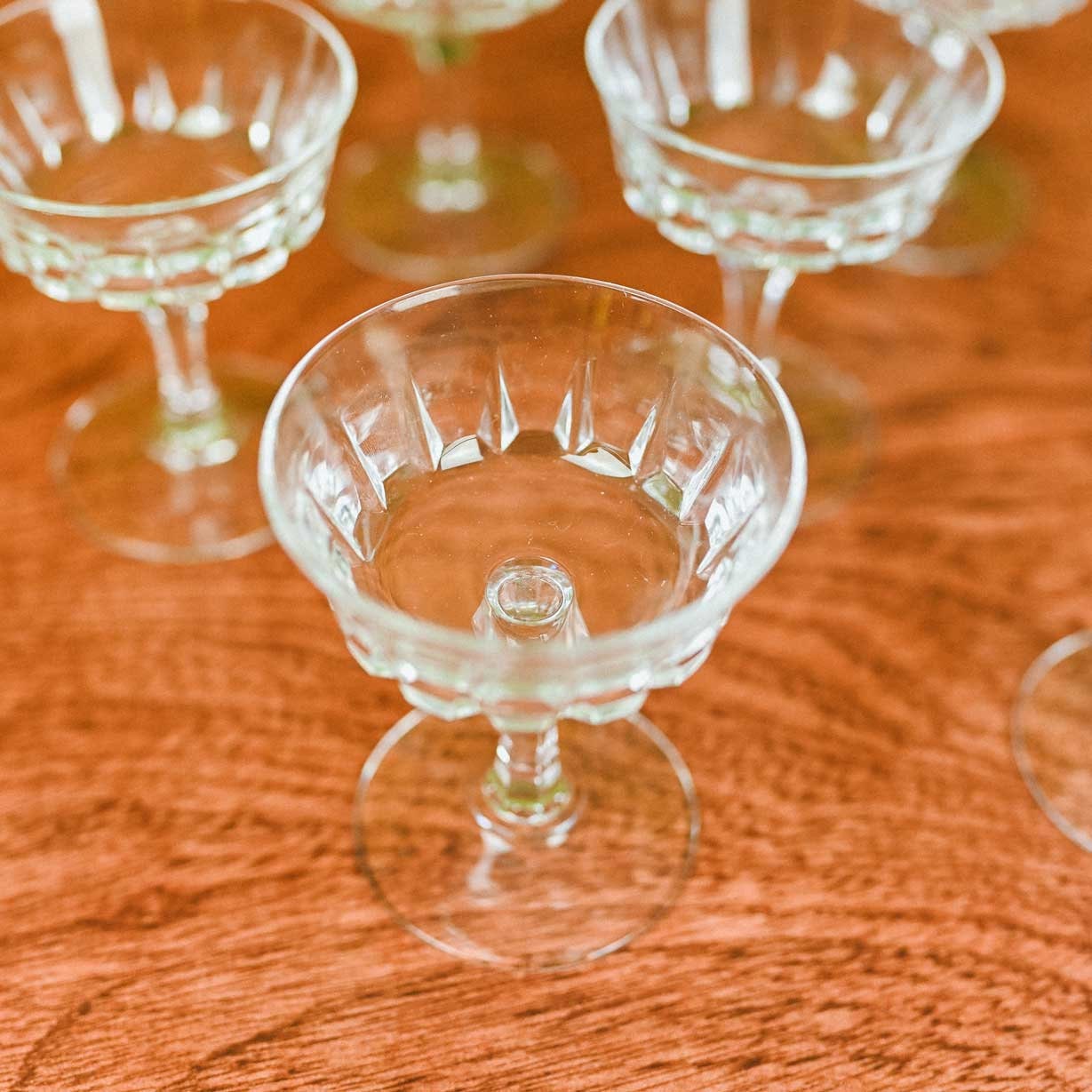 Crystal Champagne Coupettes, Set of 7