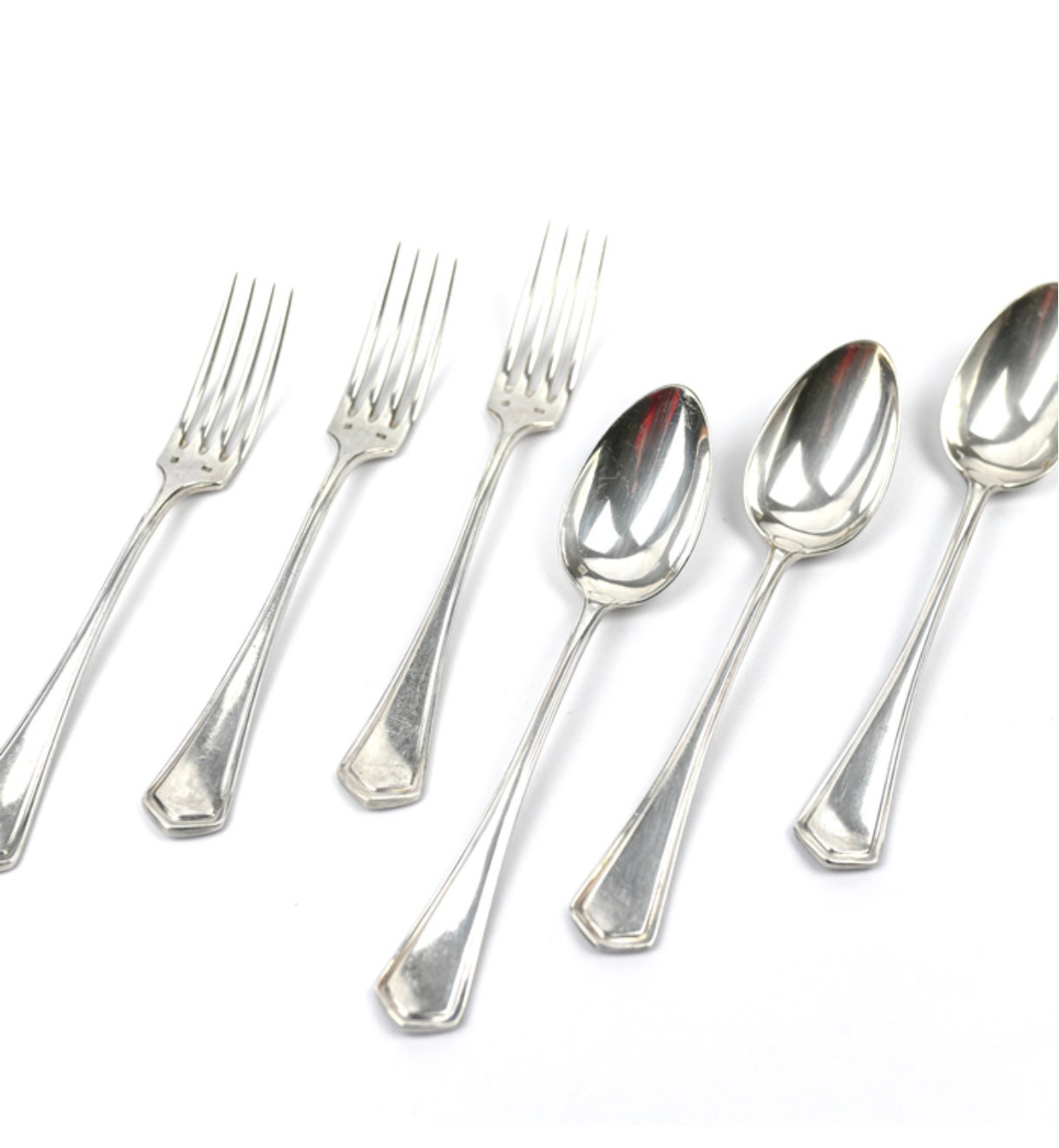 Vintage Silver Cutlery, Set of 38