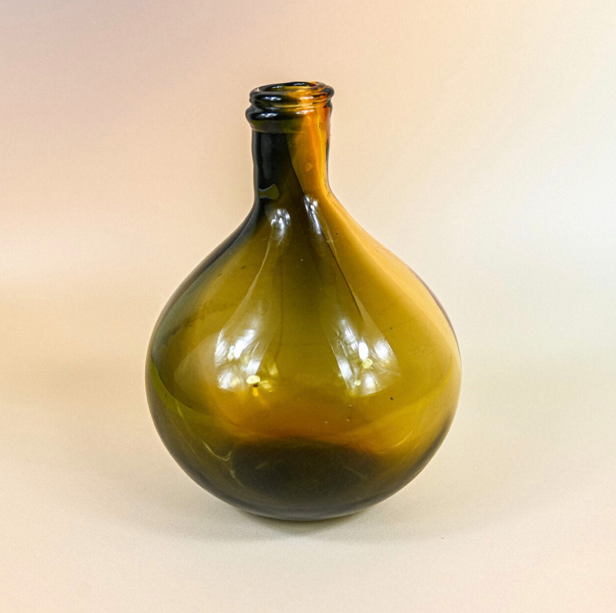 Vintage French Amber Demi-John