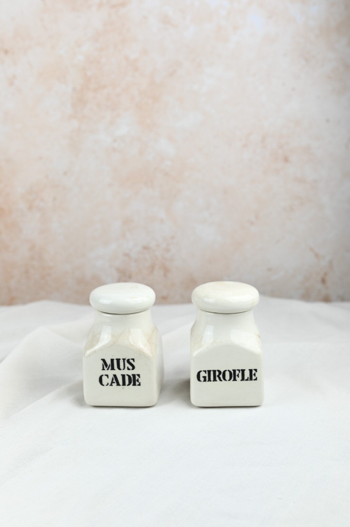 Vintage Spices Jars, Set of 2