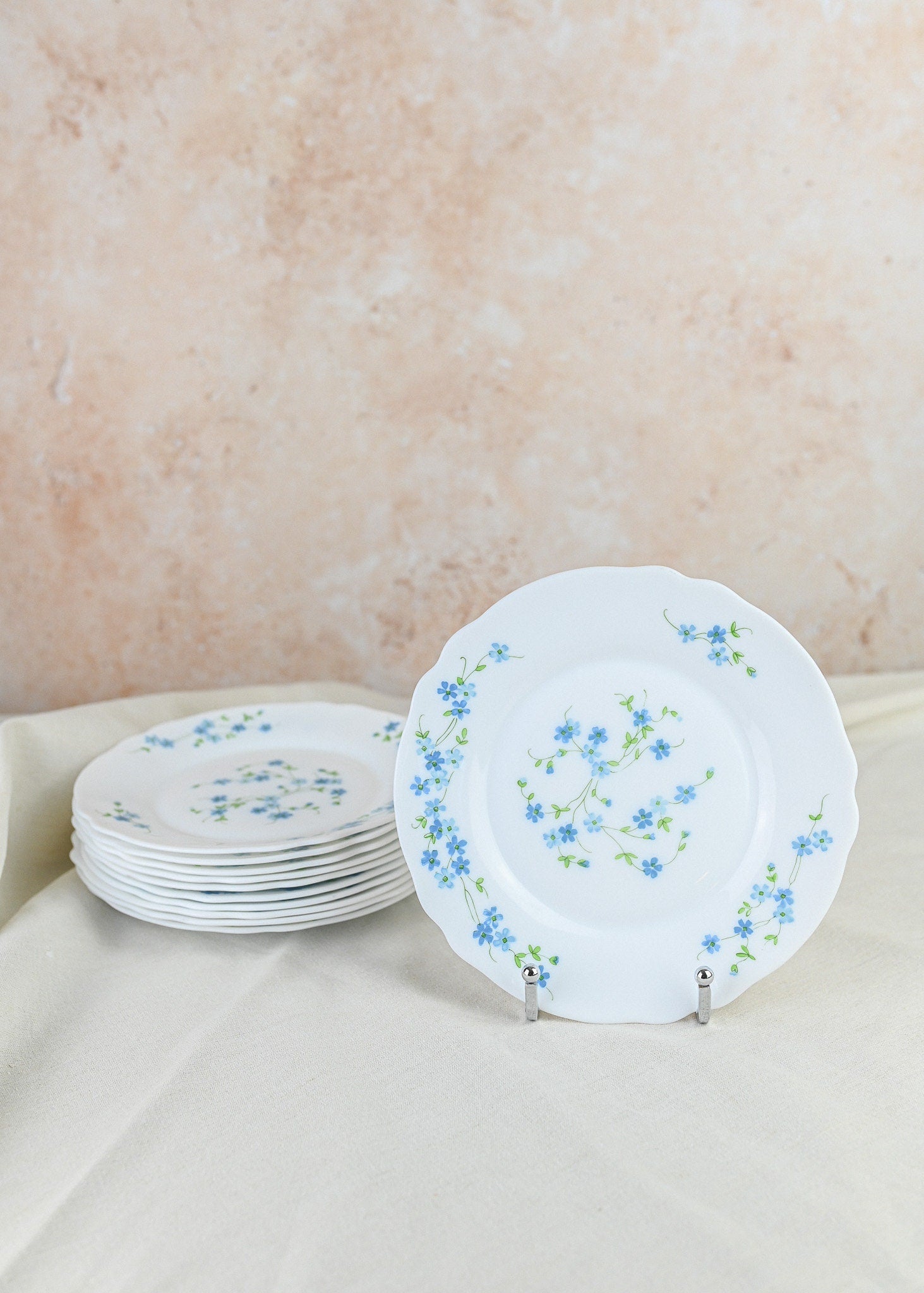 French Arcopal Veronica Dessert Plates