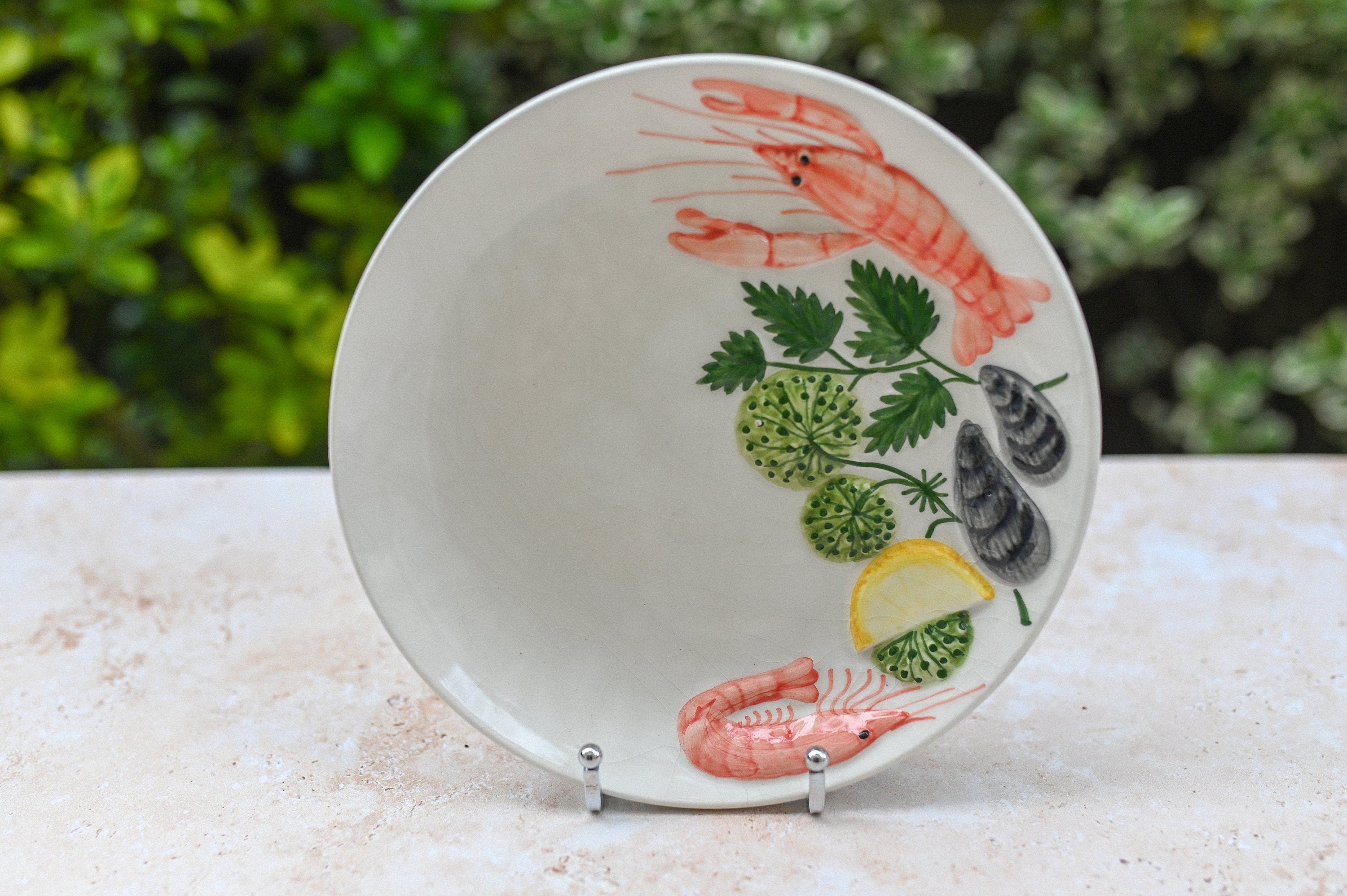 Portugal Seafood Majolica Plate