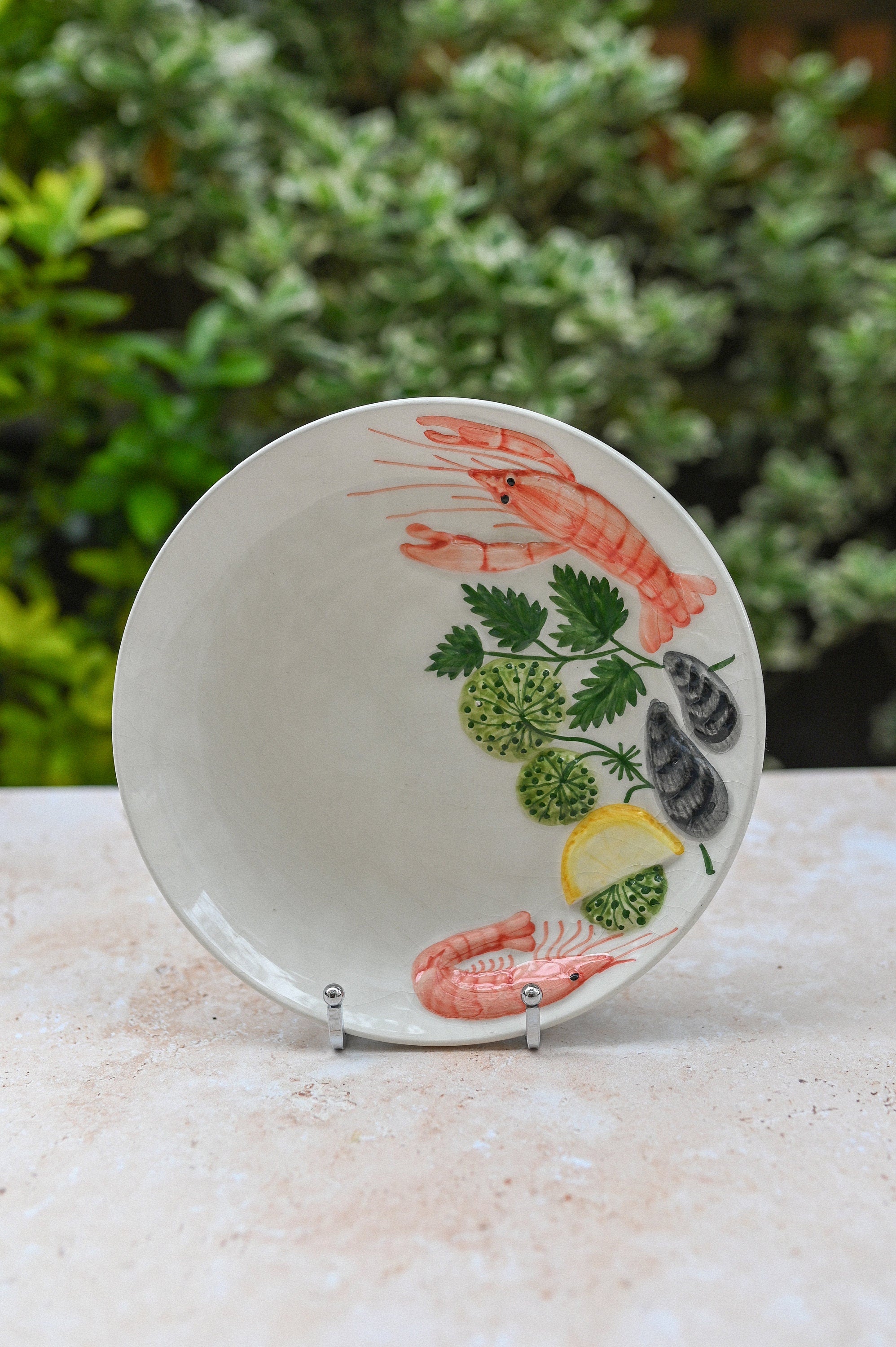 Portugal Seafood Majolica Plate