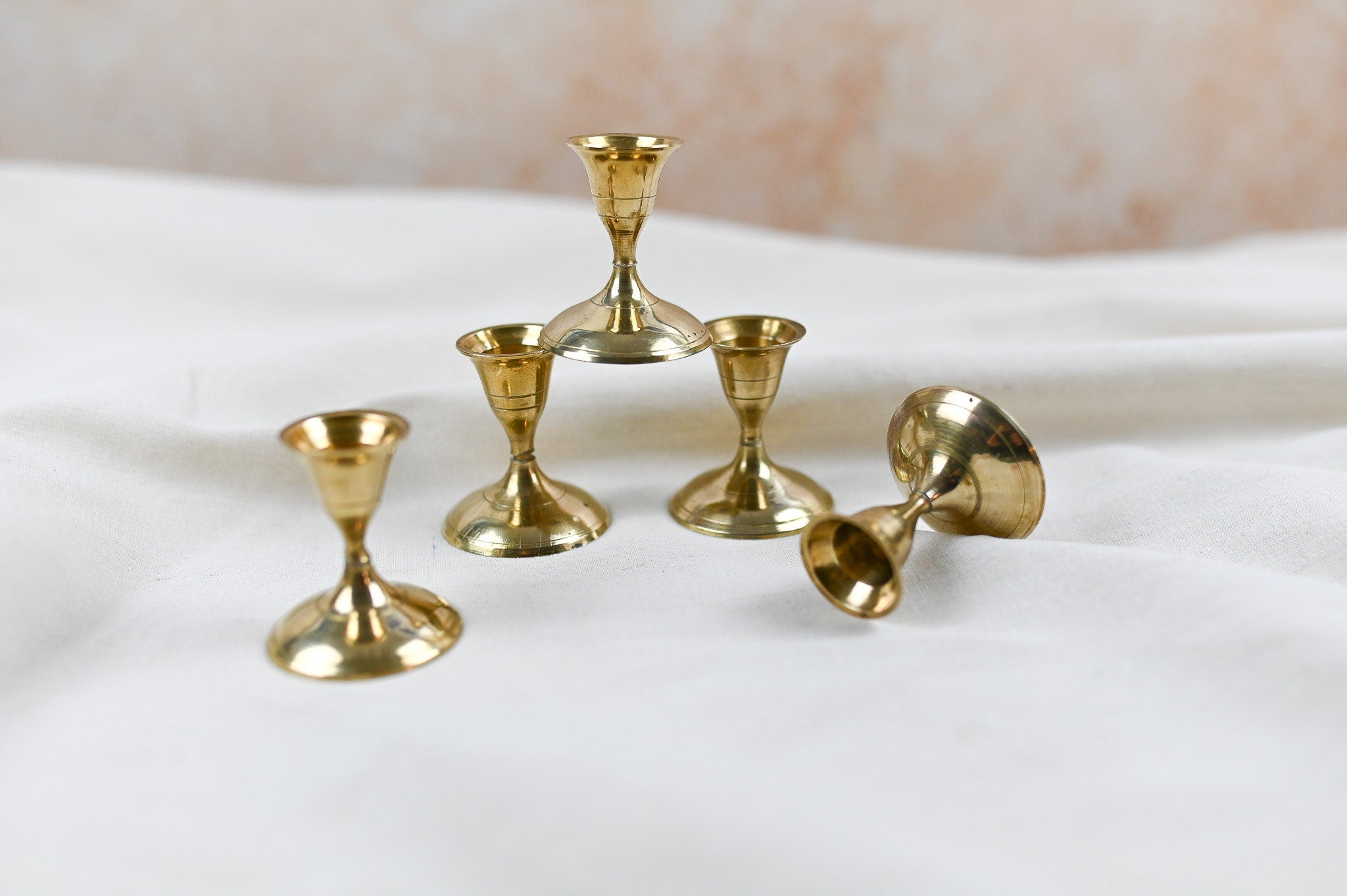 Vintage Brass Candle Holder Brass