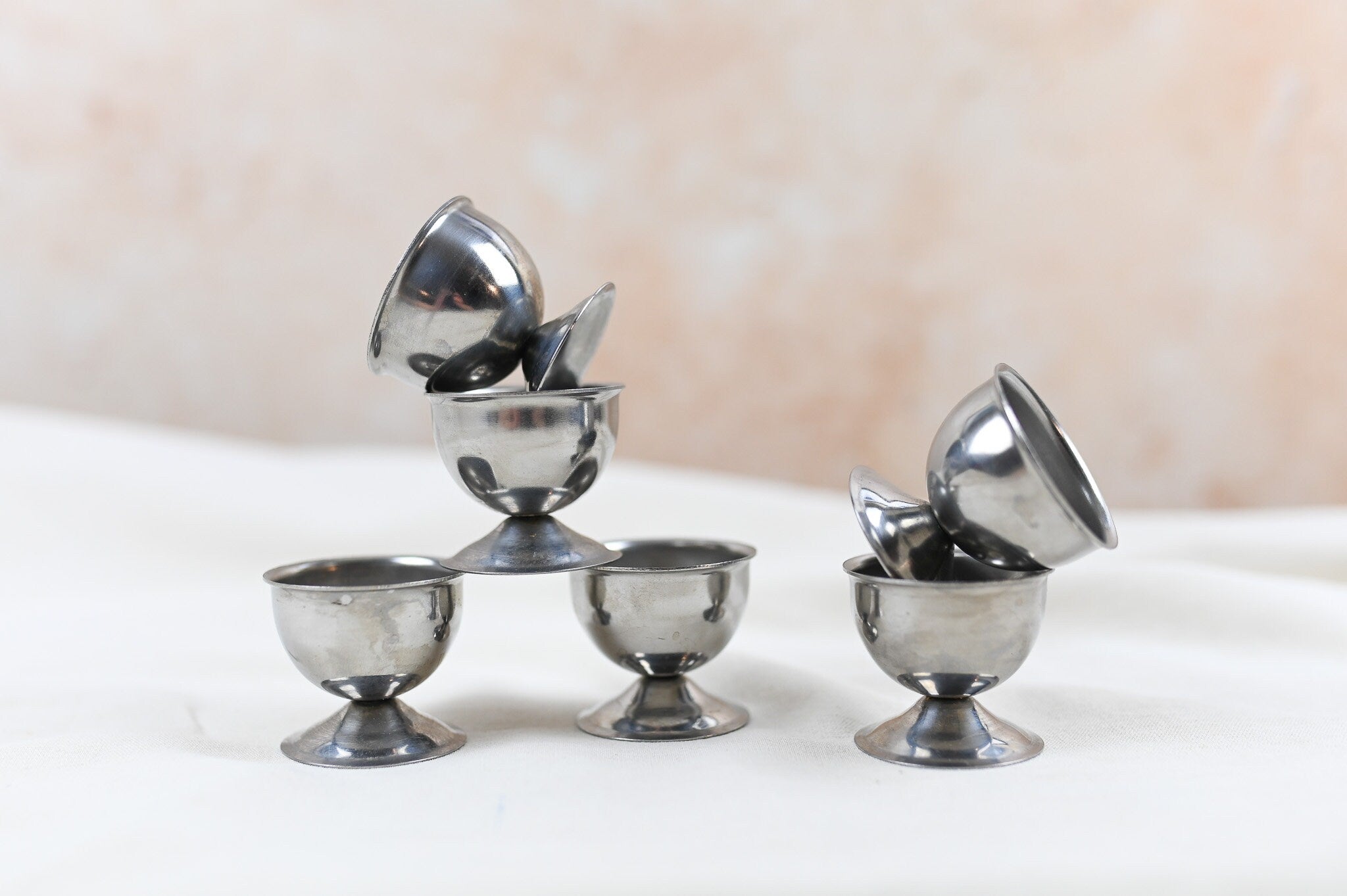 Stainless Steel Egg Cups, Set of 6