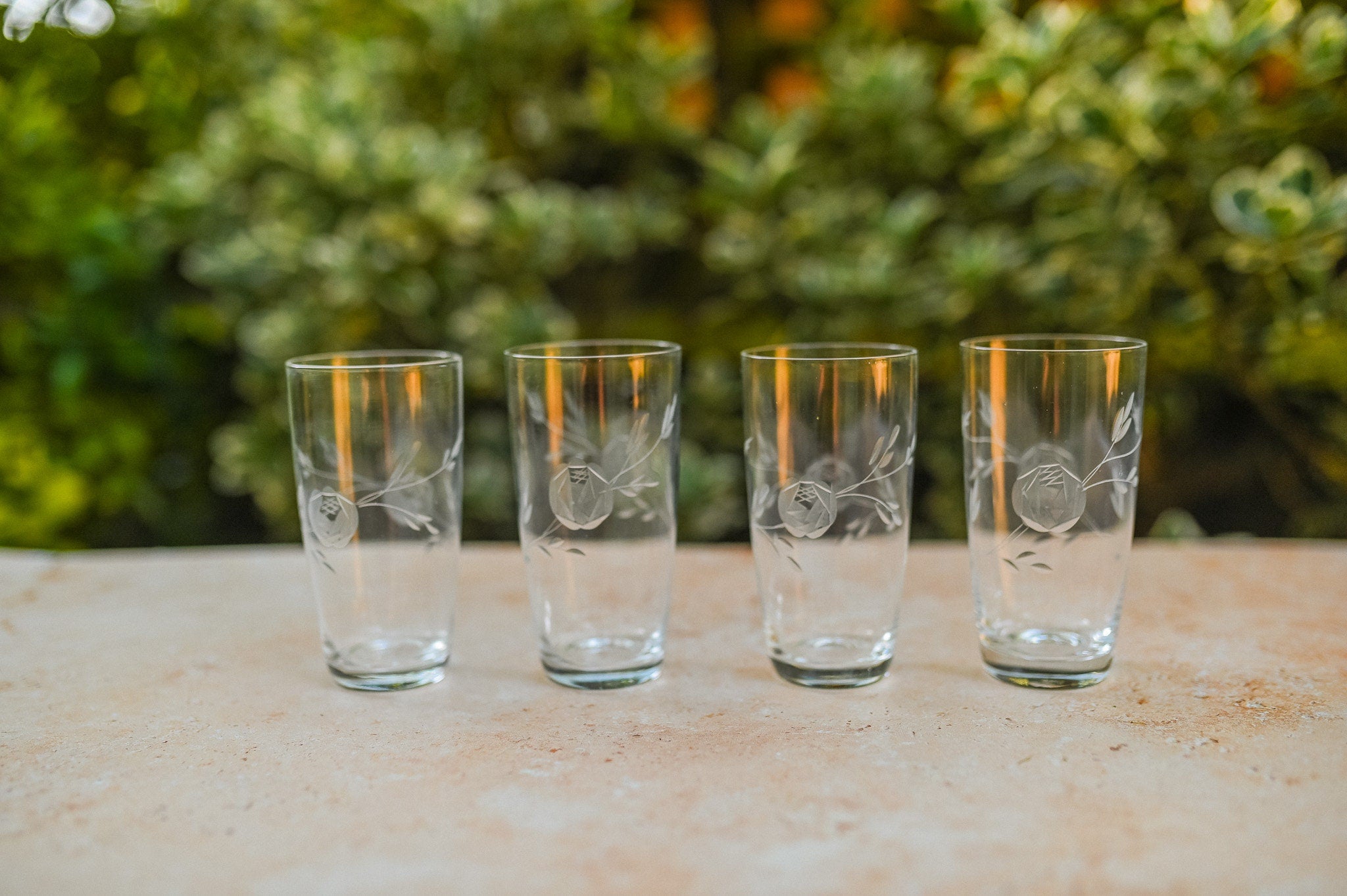 Vintage Orangeade, Highball Glasses, Set Of 4