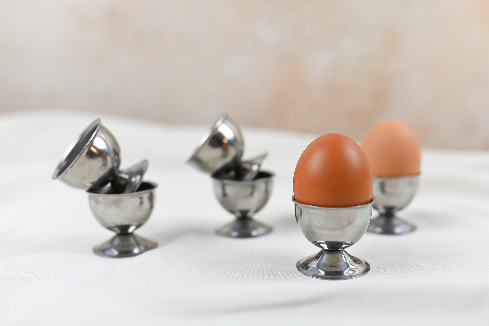 Stainless Steel Egg Cups, Set of 6