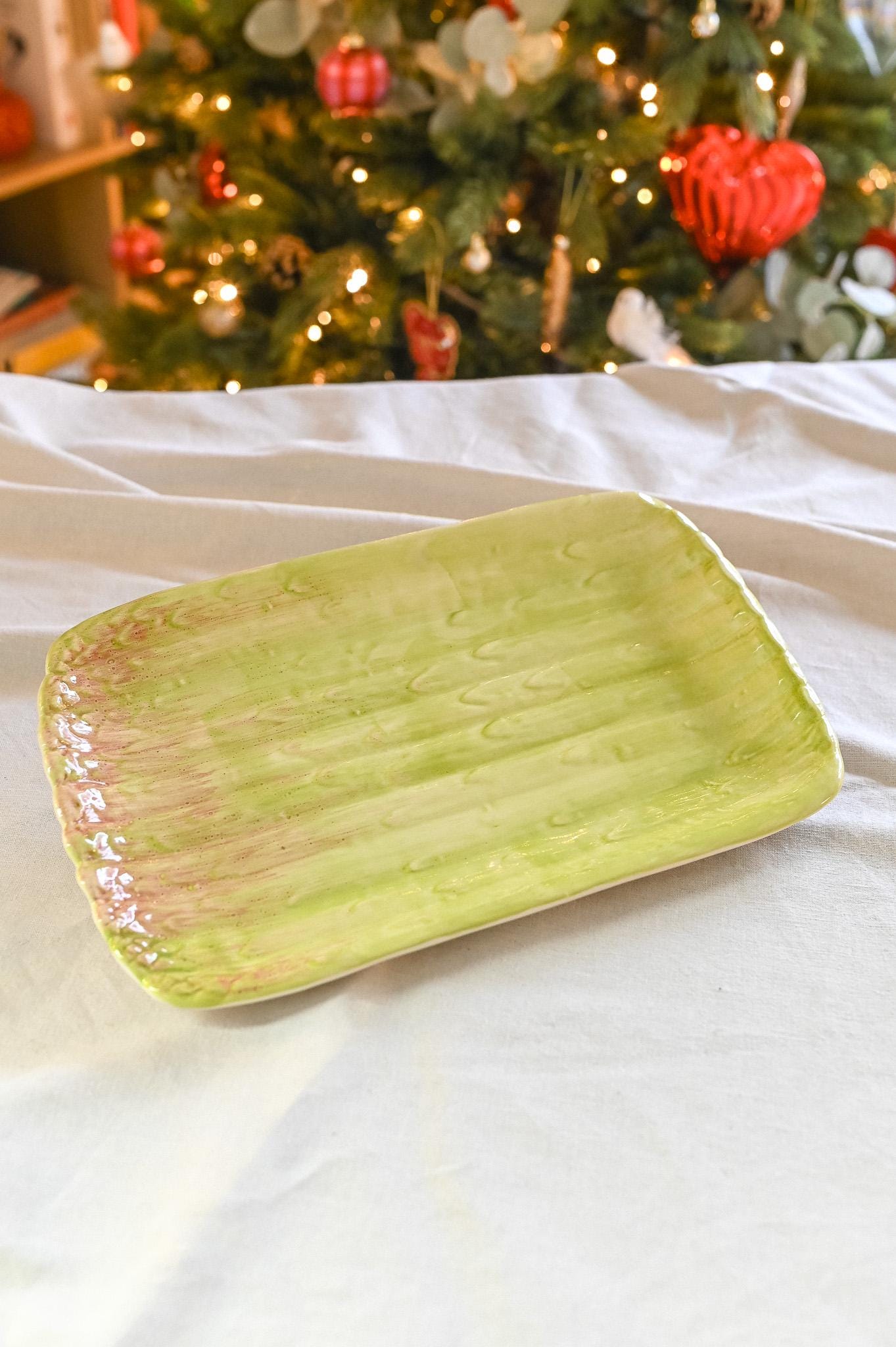 Majolica Asparagus Dish