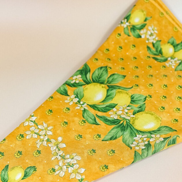 Lemon Provençal Cotton Tablecloth