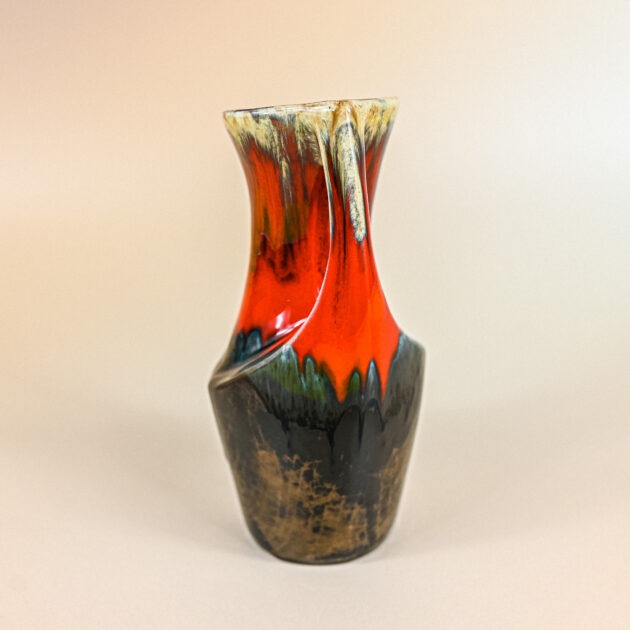Brown and red glazed Vallauris Pitcher