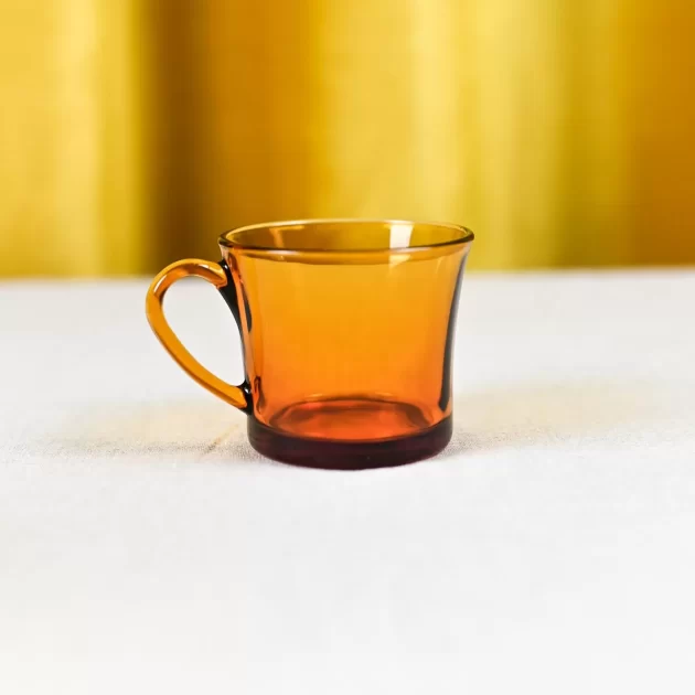 Vintage Amber Coffee Cup Seventies