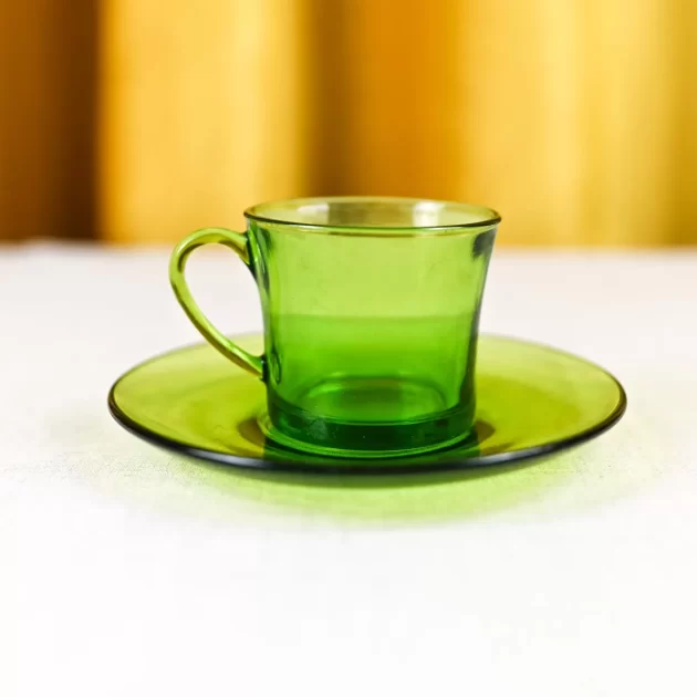 Seventies Green Glass Coffee Cup