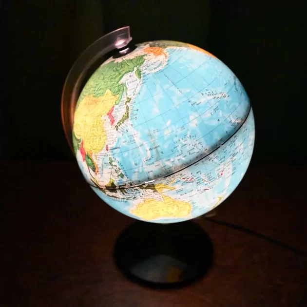 Vintage Seventies Globe World Lamp